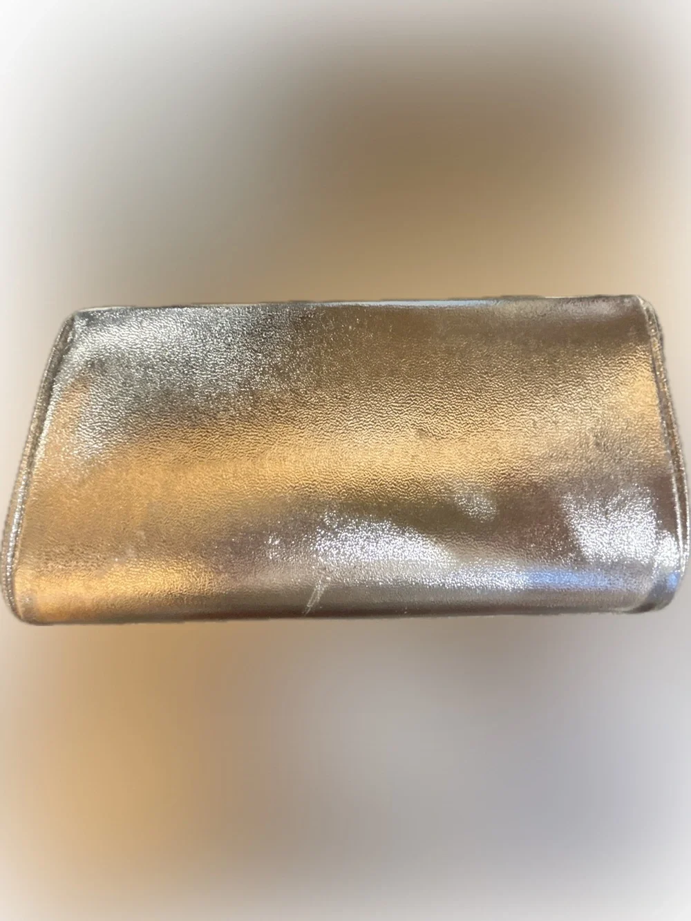 Vintage Silver Metallic Women’s Clutch Bag wristlet chain Evening purse crystal